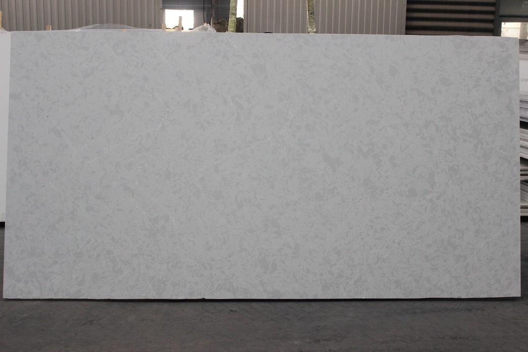 P7103 Super White Calacatta Quartzite , Manmade Caesarstone Calacatta Nuvo Kitchen