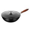 Buy cheap Durable Kitchen Frying Pans Round Bottom Carbon Steel Wok Chemical Free 9.3cm Deep from wholesalers