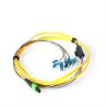 Buy cheap 8 Fiber SM OM2MTP/MPO to LC Fan-out type MPO fiber optic cable from wholesalers