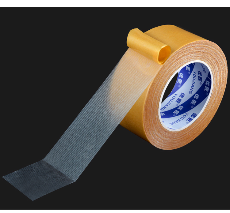 50m Cloth Duct Tape Double Sided Cloth Carpet Seam Tape With Hot Melt Adhesive Edge