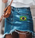 ODM Blend Twill Brazil Country Flag Patches Embroidery Border