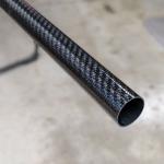 Standard Carbon Fiber Round Tube Opaque Black 7/8 In Inside Dia, 1 In Outside