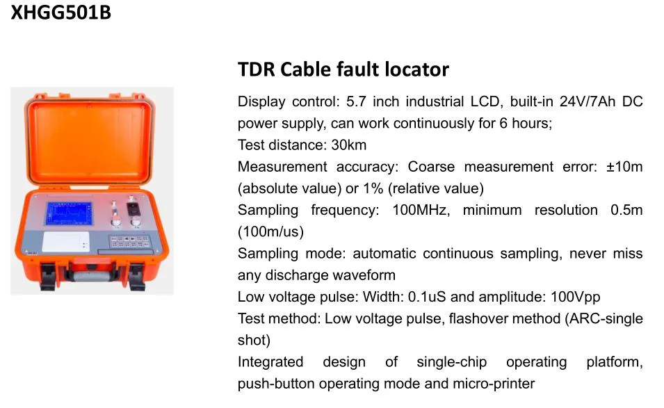 Xhgg501b Factory Specialized Underground Cable Fault Prelocator Tdr Locator