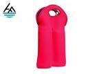Waterproof Neoprene 2 Bottle Wine Tote , Red Double Wine Cooler Bag