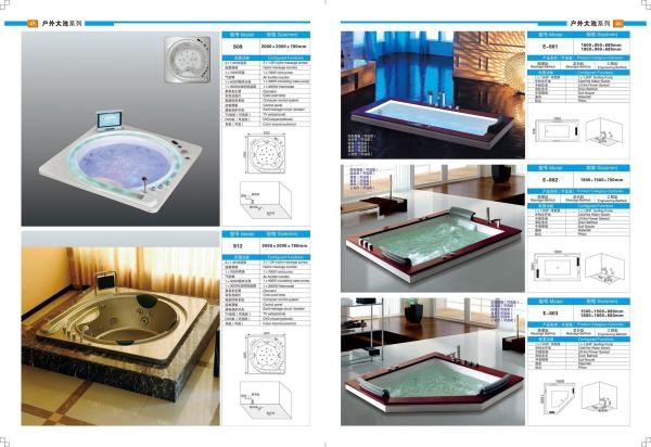 Buy cheap Polished Whirlpool Massage Bathtub Bathroom Sanitary Wares Anti Bacterial from wholesalers