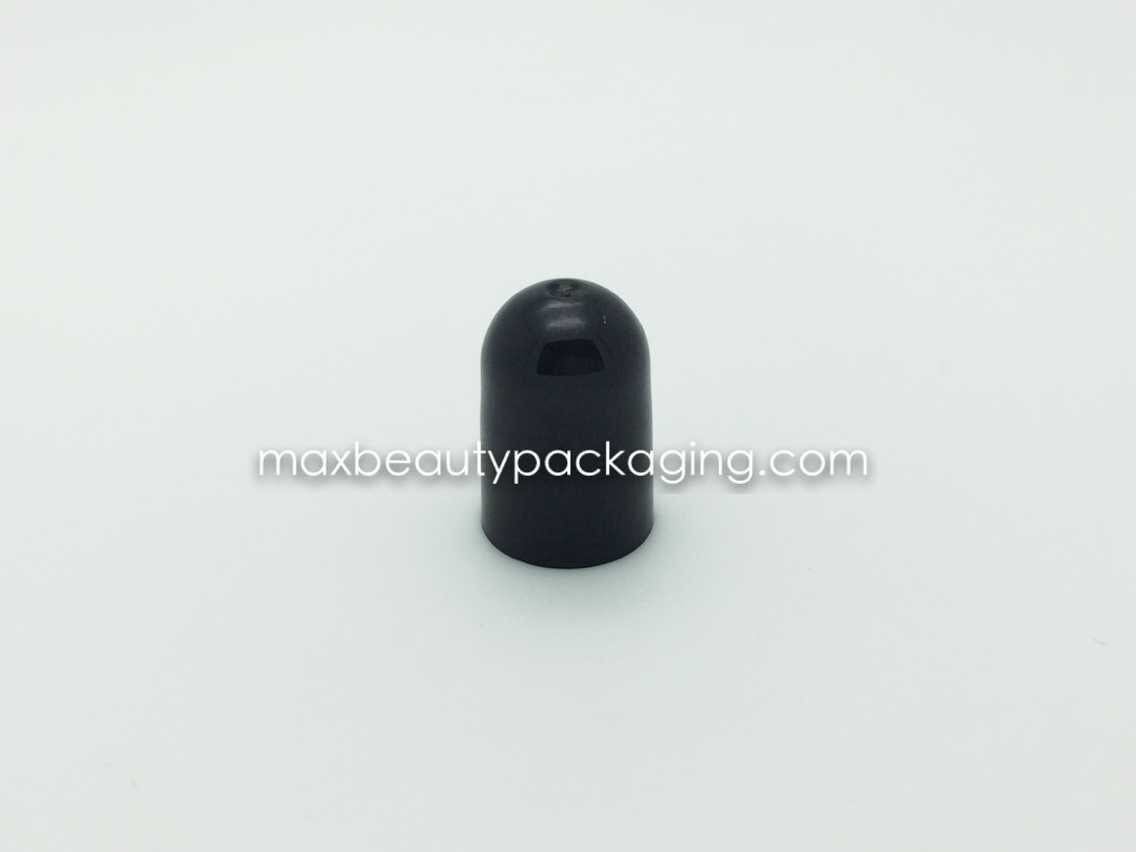 N1009 bullet shape nail polish cap nail polish packaging plastic cap shiny black small cap uv coating available