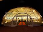30m Dia Outdoor Geodesic Dome Tents UV Resistant 850gsm PVC Coated