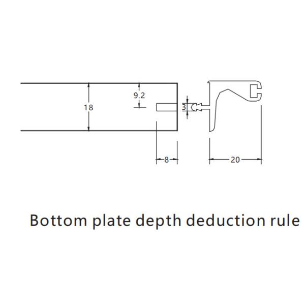 Kitchen Drawer Aluminium Hidden Pull Handles Corrosion Resistant
