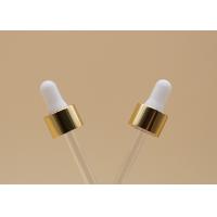 Buy cheap 18 / 410 Essential Oil Dropper , Gold Collar Glass Droppers For Essential Oils product
