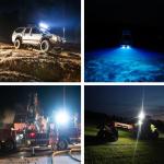 Motorcycle 75W Rectangle Led Flood Light Dual Mount IP67 IP69K
