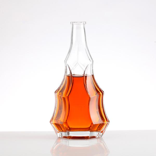 Buy cheap Hot Stamping Thick Bottom Flat Whisky Glass Bottles with Customizable Sealing Type from wholesalers