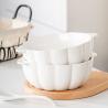 Buy cheap Porcelain 9 Inch Pumpkin Soup Bowl White Ceramic Salad Serving Bowl For Catering Needs from wholesalers