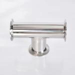 Matt Finish Sanitary Stainless Steel Equal Tee 3-way Pipe Fittings for