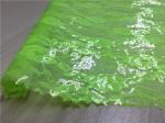 Transparent Tpu Leather Bonded Fluorescent Green Lace Fabric For Ladies Coat
