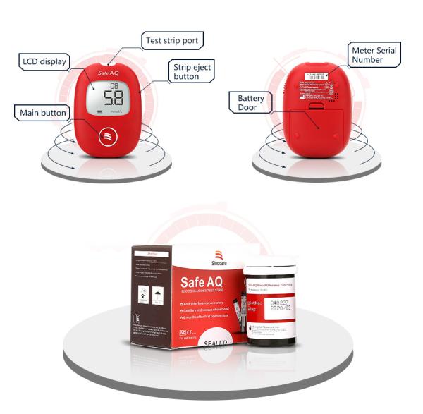 Buy cheap Ce Iso 15197 Blood Glucose Level Testing Kit 1.11 - 33.3 Light Warning Voice Reminder from wholesalers
