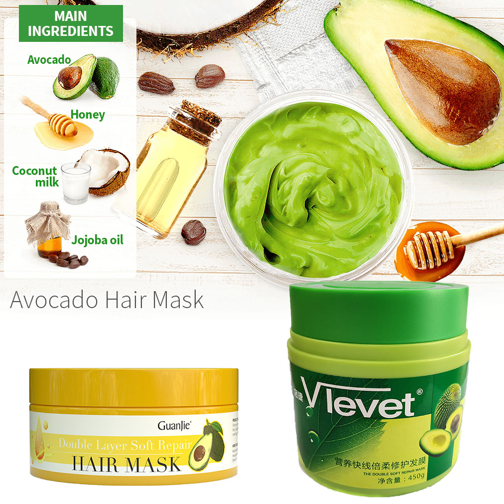 2-IN-1 Moisturizing Repair Masque Avocado Hair Mask 450ml for Dry Stressed Damaged Hair