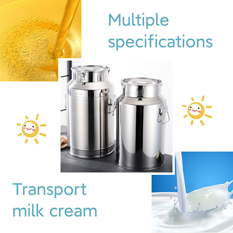 Food grade 304 Stainless Steel Milk Can 50 Liters Large Capacity