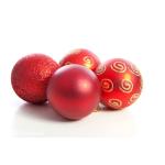 Plastic Christmas Ball Red Blue Silver Golden Color Evaporation Vacuum Coating