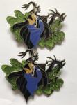 Zinc Alloy Silver Plating Beauty pin on pin badge with two metal butterfly