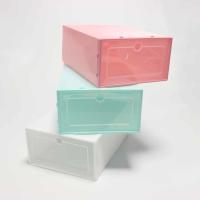 Buy cheap Portable Lidded Household Shoe Box With Magnetic Collapsible Weight 0.225kg product