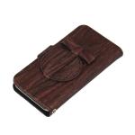Manufacturer Special Bow Wood cover for Apple Iphone 7 leather case with Makeup