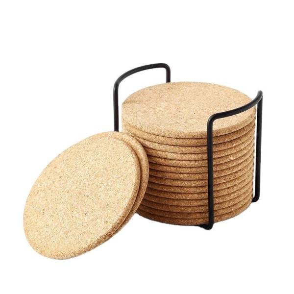 Buy cheap Beer Custom Soft Wood OEM Blank Cork Coaster Drink With Holder Set from wholesalers
