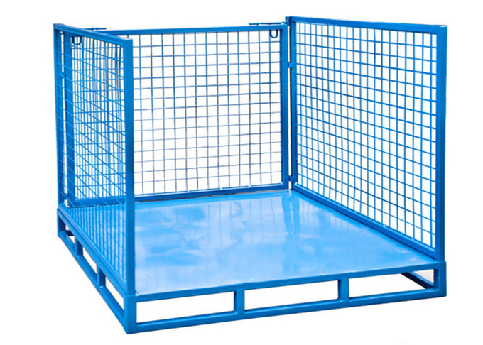Detachable Stackable Steel Racks Pallet Three Sides Wire Mesh 1000kg