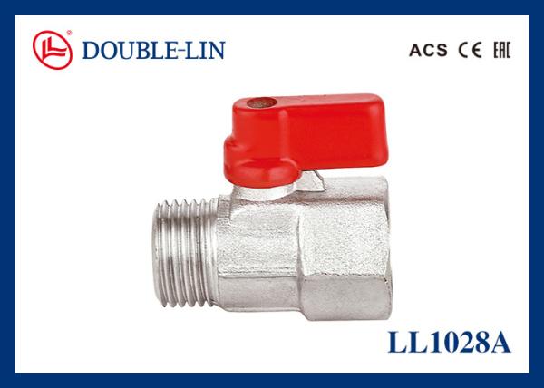 Buy cheap Male X Female 25 Bar Brass Mini Ball Valve With Nickle Plated from wholesalers