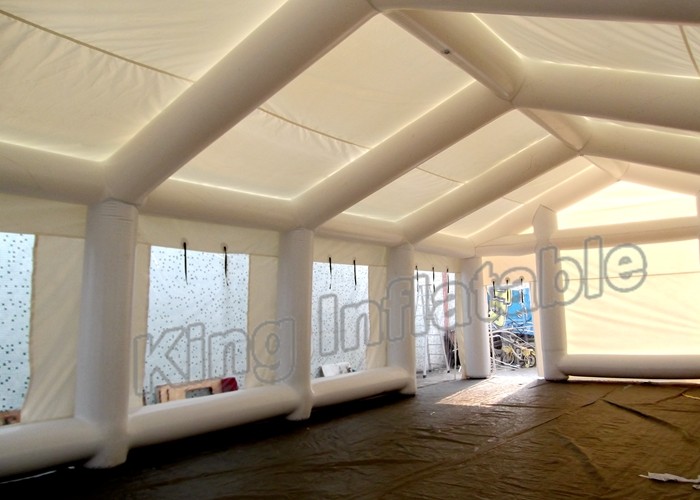 White Waterproof Inflatable Tent 0.4mm PVC Tarpaulin For Outdoor Events