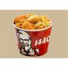 Buy cheap 150oz Popcorn Fried PLA Coated Paper Cup Fan With Plastic Lid from wholesalers