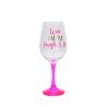 Buy cheap 340ml Crystal Wine Glass With Funny Fonts Decal Decoration from wholesalers