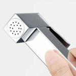 Light Grey Brass Hand-Held Bidet Sprayer For Sustainable Hot And Cold Bathroom