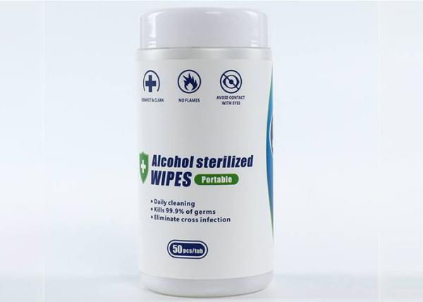 Buy cheap Anti Bacterial Wipes Pharmacy Alcohol Disinfectant Wipes 75% 60 Pack Per Can from wholesalers