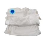 Water & oil absorbency 100% cotton white knitting T shirt rags for marine oil