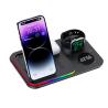 Buy cheap LED 3 In 1 Foldable Wireless Charger 15W 10W 7.5W 5W With Clock from wholesalers