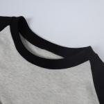 Organic Cotton Family Matching Outfit 190gsm Color Block Raglan Short Sleeves