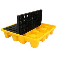 Buy cheap 220L IBC Plastic Spill Pallets 55 Gallon Drum Containment Yellow product