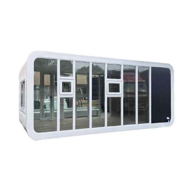 Buy cheap Luxury White Space Capsule Steel Prefab Home Apple Cabin Container House for Camping from wholesalers