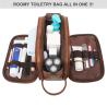 Buy cheap Bathroom Men PU Leather Toiletry Wash Bag Travel Shaving Dopp Kit Water Resistant from wholesalers