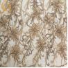 Buy cheap Customized Gold Heavy Beaded Embroidery Lace Fabrics By The Handmade from wholesalers