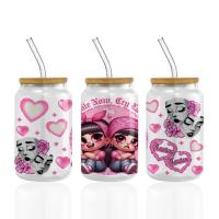 Buy cheap Valentine'S Day UV DTF Cup Wrap Transfers For Cups Wraps Custom Logo Spanish product