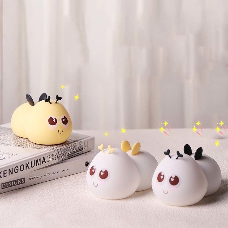 Bee Silicone LED Nightlight Baby Nursery Sleep Lamp With Timer For Toddler Baby Girls Boys Children Christmas Kids Gift