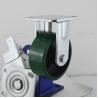 Buy cheap Industrial 880LBS Cast Iron PU Fixed Casters 5 Inch Green Polyurethane Rigid Wheels from wholesalers