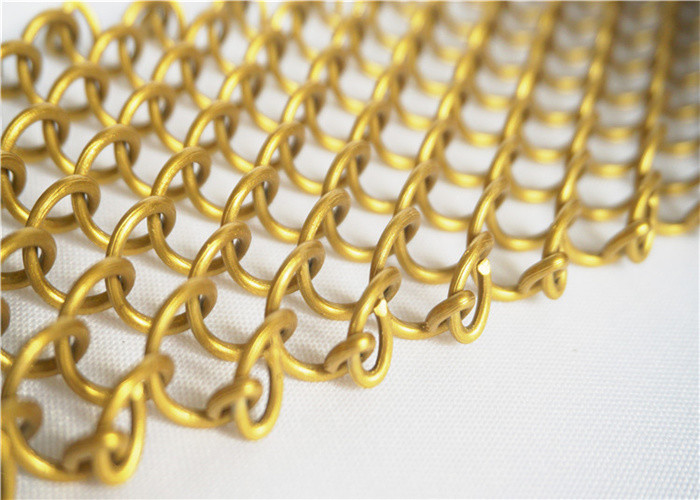Fashionable Metal Coil Drapery 1.6mm Hanging Metal Mesh Curtains Dividers