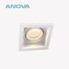 Buy cheap Aluminum Square Recessed Spotlight 90° Rotation 20° Tilt Deep Anti-Glare For Commercial Lighting from wholesalers