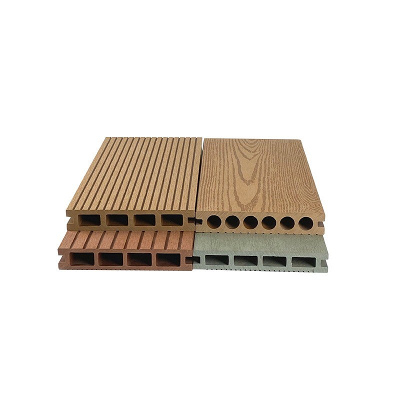 152x23mm WPC Decking Boards Exterior Flooring Panel For Building Materials Hollow Round Hole Floor Plank