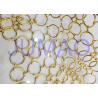 Buy cheap Gold Galvanized Metal Ring Curtain , 22 Mm Holes Flexible Chainmail Mesh Fabric from wholesalers