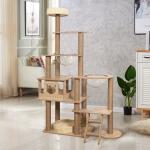 Cat Active Play Toy Multi-Level Tall House Cat Activity Tree with Sisal