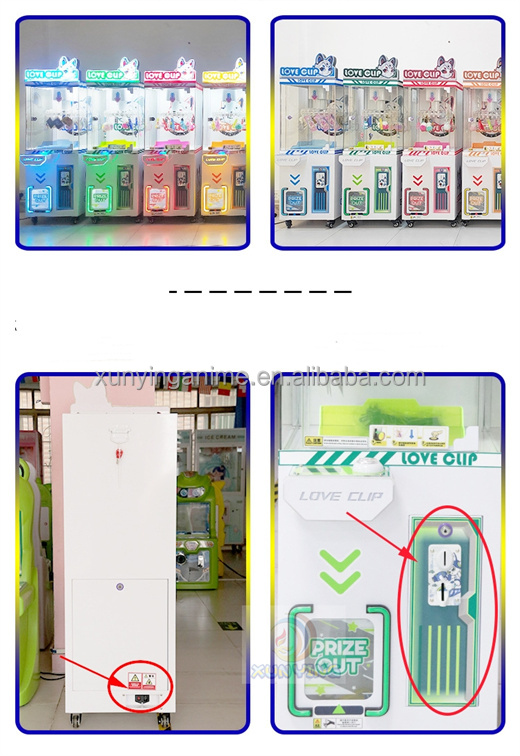Clip Prize Candy Crane Machine Arcade Commercial Claw Machine