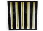 Compact Glass Fiber Filter Paper Box Type With Plastic Frame Ventilation V Bank